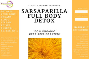 Sarsparilla Full Body Detox Tonic - 32oz