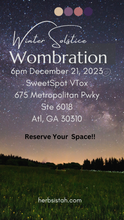 Load image into Gallery viewer, Winter Solstice Wombration - Thursday, December 21, 2023 at 6pm