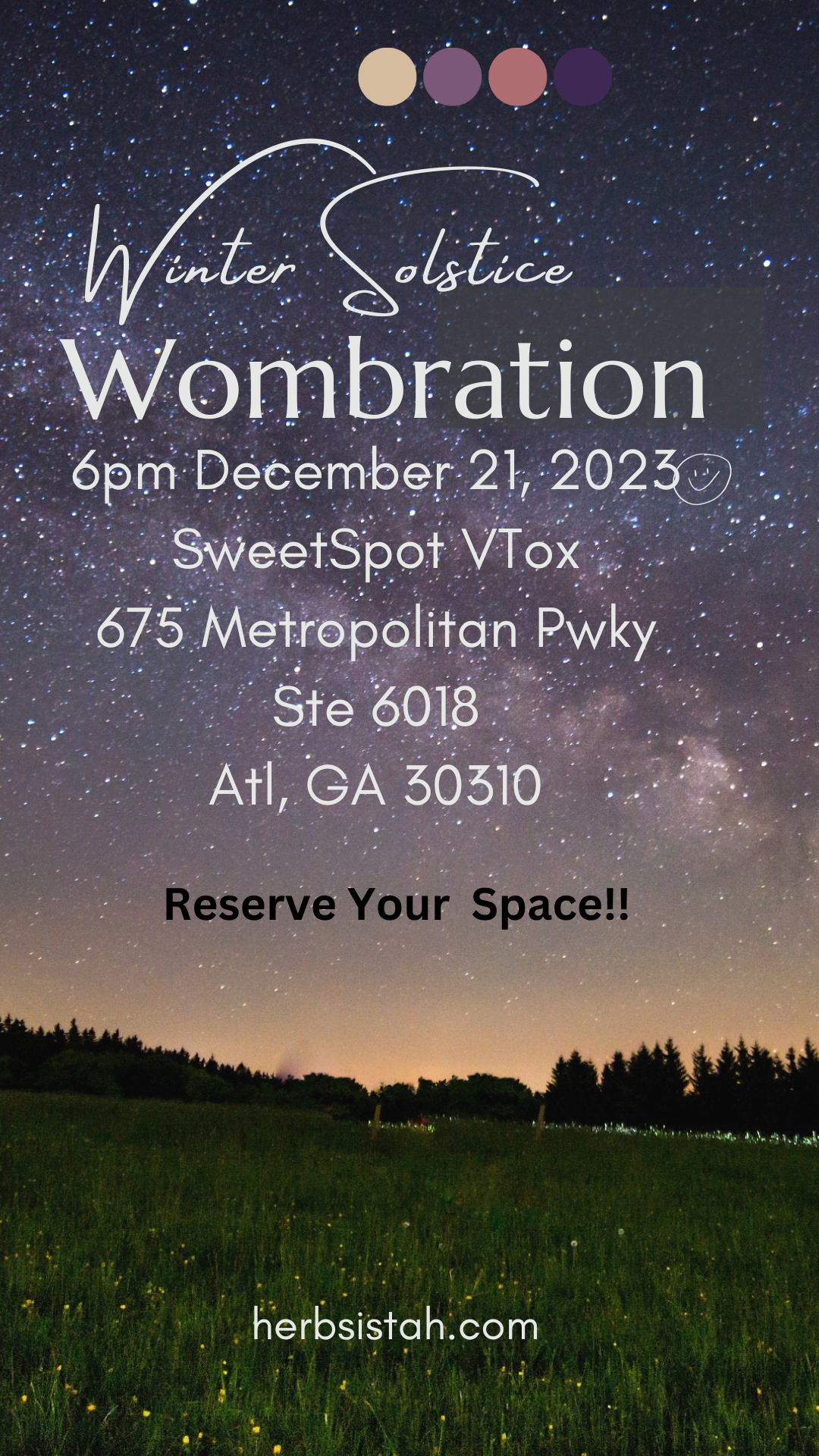 Winter Solstice Wombration - Thursday, December 21, 2023 at 6pm