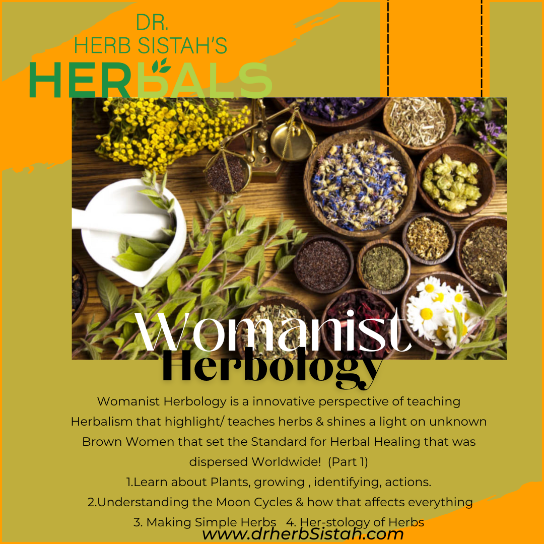 Womanist Herbology Certification Program Part 1 - Starts September 2024  Streamed & Recorded